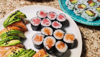 Homemade sushi for dinner