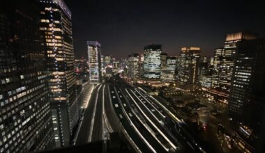 Tokyo station at dusk OC