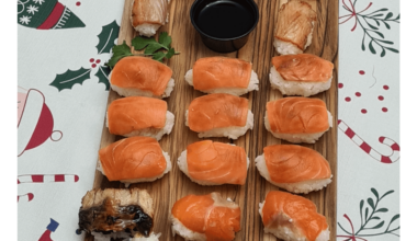 Homemade sushi board