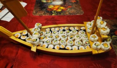 Homemade sushi boats!