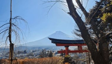 Mt. Fuji view near Chureito Pagoda