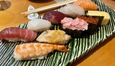 Nigiri set in Asakusa