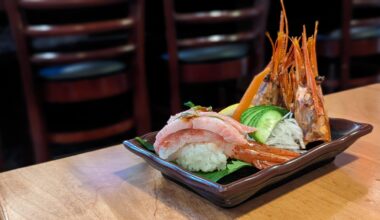 Amaebi (Sweet Shrimp) with Fatty Tuna (O-Toro)