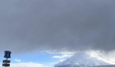 Mt Yotei absorbing some clouds, taken from Niseko