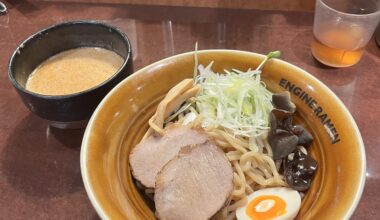 Spicy miso tsukemen from Engine Ramen in Sapporo