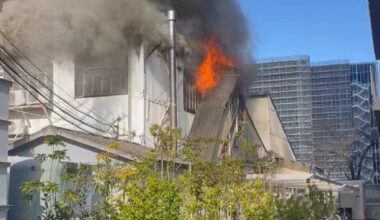 Chemical factory on fire in Itabashi Ward near Hasune Station