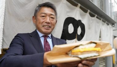 Okinawan Spam soul food sandwich on a roll worldwide