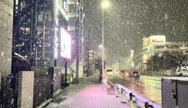 A snowy day at Kawasaki