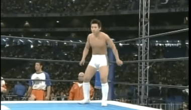 16 year old Katsuhiko Nakajima making his entrance at the Tokyo Dome (NJPW Nexess 3rd May 2004)