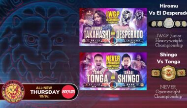 NJPW on AXS TV Thursday 10pm | Hiromu Vs Desperado | Shingo Vs Tama