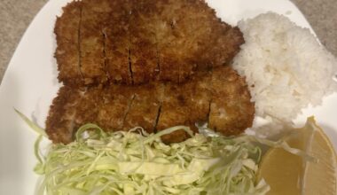 Tonkatsu for Valentine’s dinner! Homemade with love.