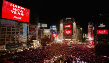 The 2023/2024 New Year’s countdown at Shibuya Crossing is cancelled, alcohol banned