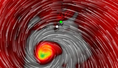 Looks like the typhoon is doing a drive by to hit us twice.