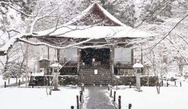 Oujo Gokurakuin at Sanzenin Temple in Ohara, Kyoto, Japan, January 25, 2024.