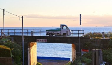 A Kei truck on the Okawa Coast