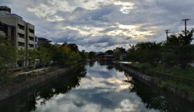 Typhoon leading edge clouds. Very mild effects in Kyoto from typhoon no. 6 so far, no. 7 might be closer.