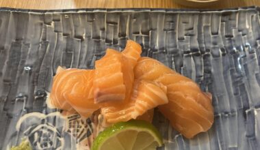 Salmon sashimi and nigiri from my favorite spot