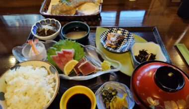 Seafood set in Toyotsune, Beppu