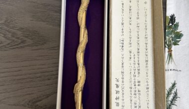 Received this gold piece as a gift from Japan but forget exactly what it is and how to display it. Any insight?