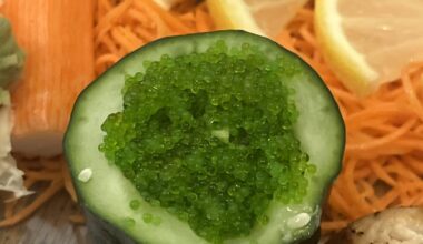 Would you eat this cucumber full of caviar that came with your Uber east order @ 2:30am?
