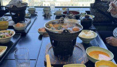 Sukiyaki with a view overlooking Kyoto.