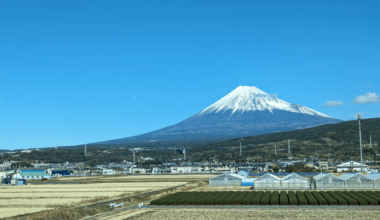 [OC] Fuji-san seen from a shinkansen window on New Year's Day 2024