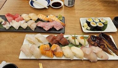 Part of a group meal in Osaka