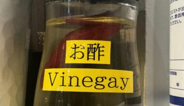 Shinjuku 2chome is so gay friendly, even the vinegar came out as gay.