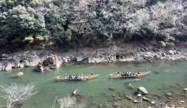 Hozugawa River Boat Ride (Hozugawa Kudari) in beautiful sakura season