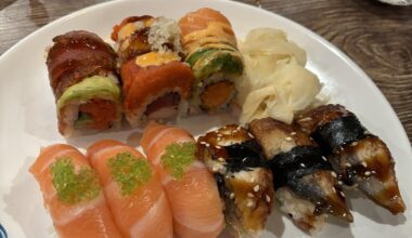 Sushi at a buffet