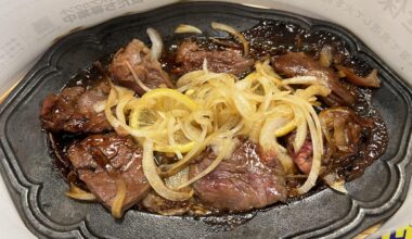 Tender and delicious lemon steak at a restaurant in Sasebo (Nagasaki Predecture)