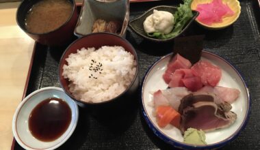 Sashimi teishoku for lunch