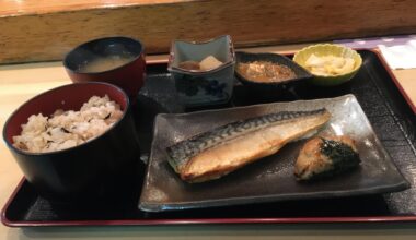 Saba teishoku simple lunch today