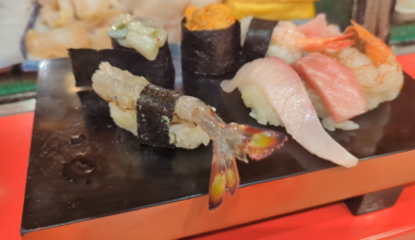 Extremely fresh shrimp sushi from Japan