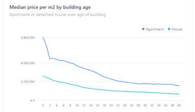 Depreciation of apartment vs house in Japan