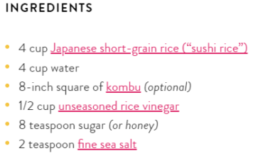 is this too much sugar? I am making 4 cups of rice does anyone have any better suggestions?