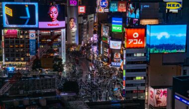 Shibuya Crossing during a rainy night