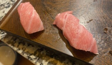 Last day in Tokyo. Otoro was $2.25 usd a piece.