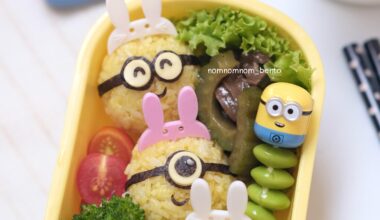 Minions themed bento for my daughter's school lunch :)