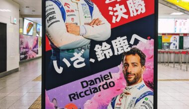 F1 driver posters are up at Nagoya Station