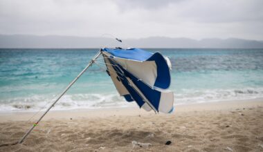 Typhoon at the beach