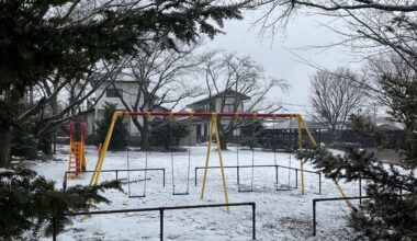 A lonesome playground in Obuse, Nagano