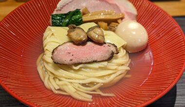 Tsukemen shop open only for lunch on Mondays, owned by a Michelin Bib Gourmand restaurant owner. Iruka Tokyo (Higashikurume).