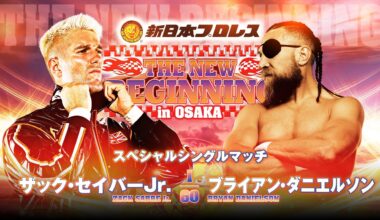 Their WrestleDream match reached the summit of technical wrestling, and their exchanges at New Year Dash were tantalizing and electric: can’t wait for Zack Sabre Jr. v. Bryan Danielson II in Osaka on Sunday.