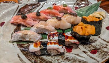 Assorted nigiri at Takato, Ft. Lauderdale