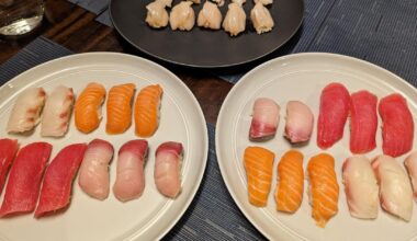 Homemade sushi practice. Today I focused on honte-gaeshi