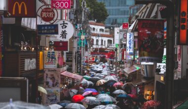 Takeshita Street on a rainy day