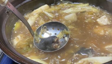 Suppon (turtle) nabe my wife’s grandfather made