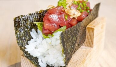 This, interesting to say the least, tuna hand roll