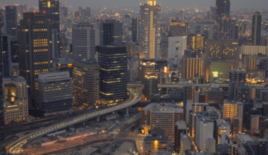 Osaka from Umeda Sky Building, April 2024